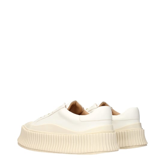 Zapatillas de plataforma de cuero blanco Jil Sander - Image 4