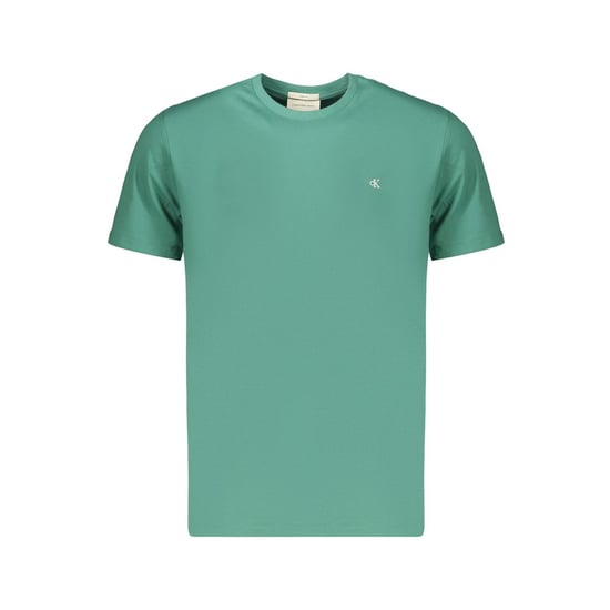 Camiseta de Hombre de Algodón Verde Calvin Klein - Image 1