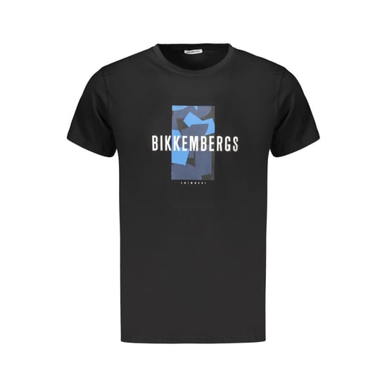Camiseta de algodón negra para hombres Bikkembergs - Image 1