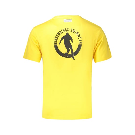 Camiseta de algodón amarilla para hombre Bikkembergs - Image 2