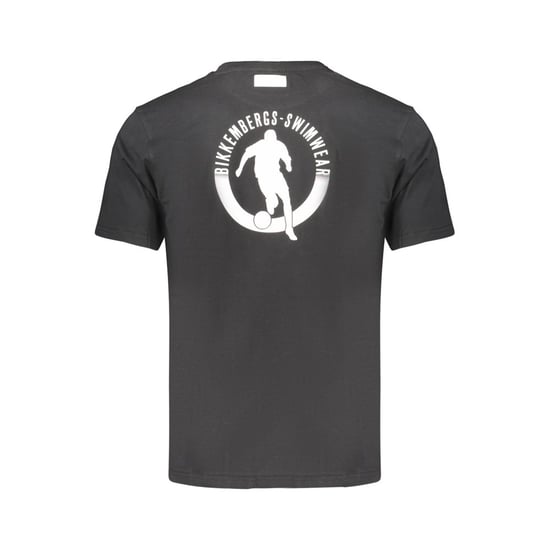 Camiseta de algodón negra para hombre Bikkembergs - Image 2