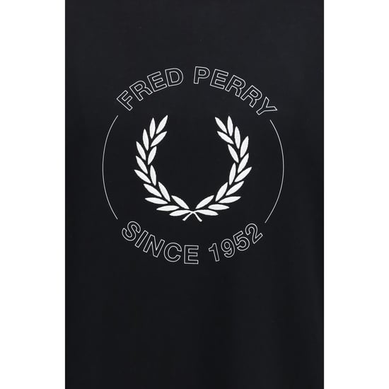 Camiseta de algodón negra Fred Perry - Image 3