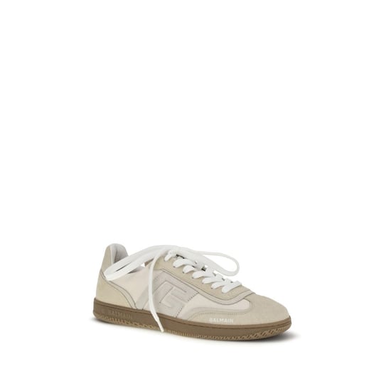 Zapatillas deportivas de piel de gamuza beige Balmain - Image 2