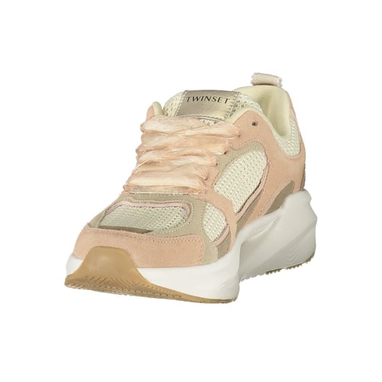 Zapatilla de mujer Twinset de tela rosa - Image 3