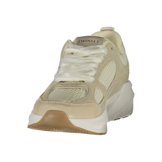 Zapatilla de mujer Beige de tela Twinset - Image 3