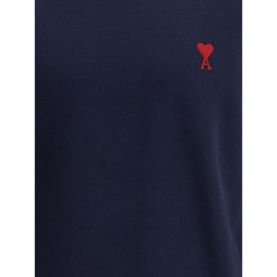 Sudadera de algodón azul Ami Paris - Image 3