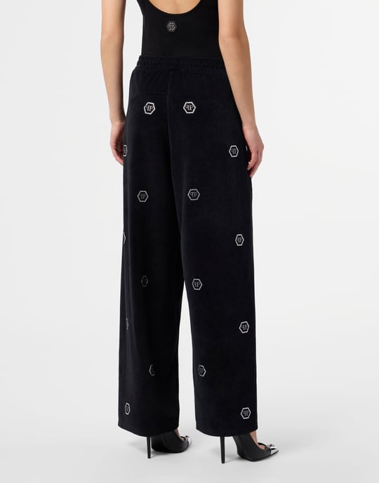 Chenille Skater Fit Tracksuit Pants Monogram Strass - Image 5