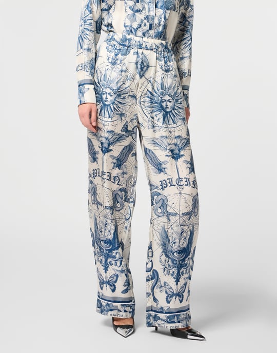 Silk Pajama Pants Butterfly Tattoo - Image 2