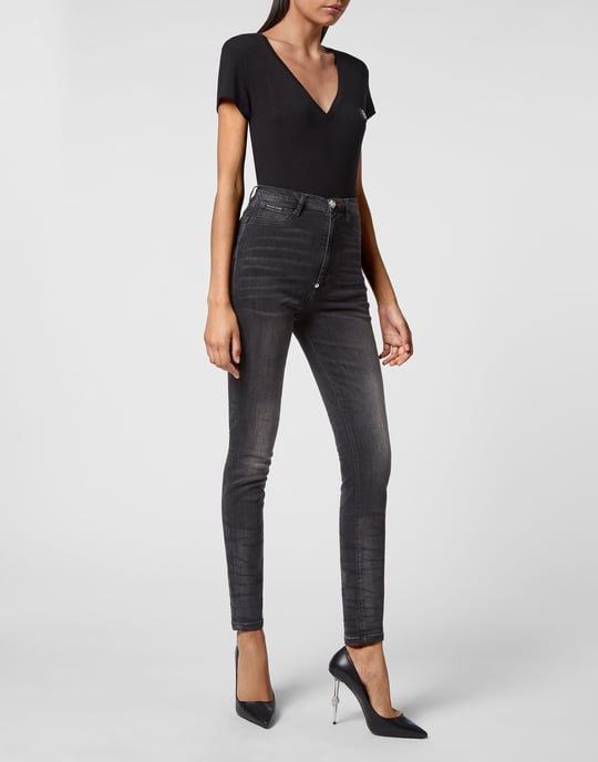 Jegging De Cintura Alta Iconic Plein - Image 4
