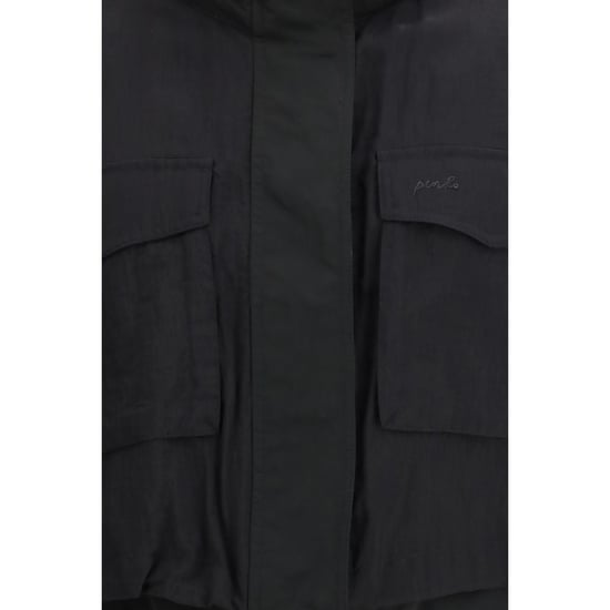 Chaleco Sin Mangas Negro de Nylon PINKO - Image 3