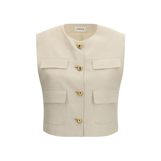Chaleco sin mangas de lana beige P.A.R.O.S.H. - Image 1