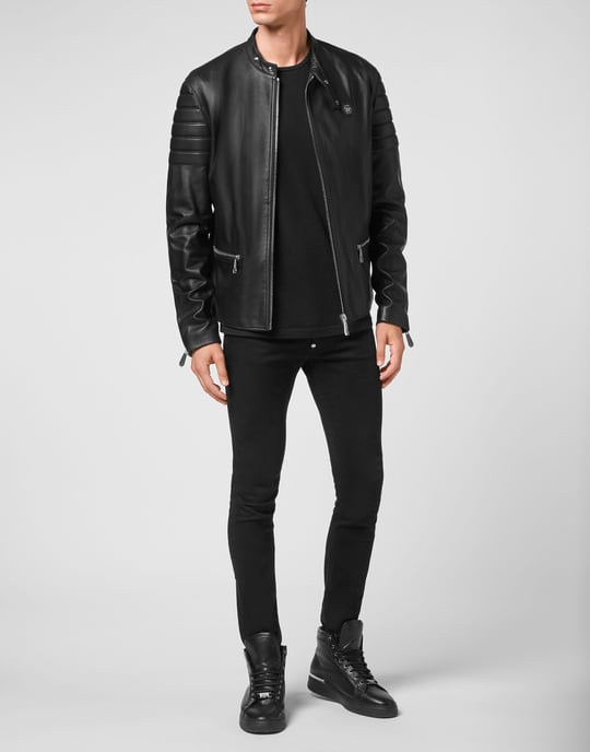 Chaqueta Moto De Cuero - Image 4