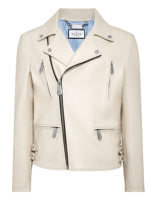 Chaqueta De Cuero Gothic Plein - Image 1