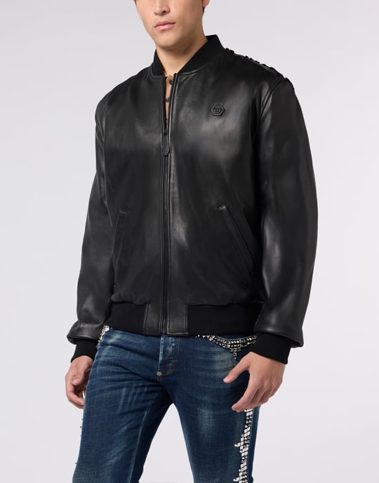 Leather Bomber Dragon Skull - Image 2