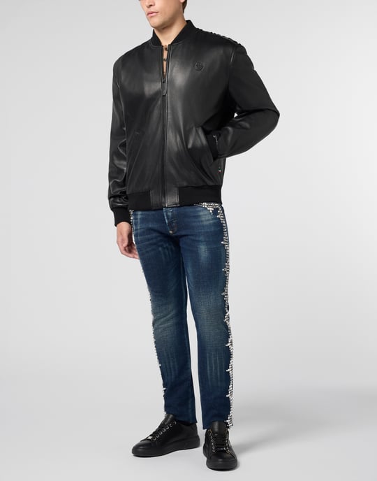 Leather Bomber Dragon Skull - Image 4