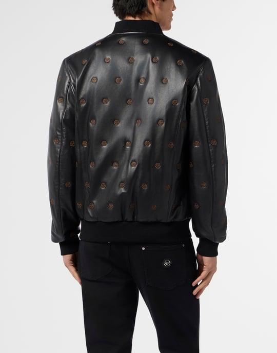 Embroidered Nappa Leather Bomber Monogram Monogram - Image 5