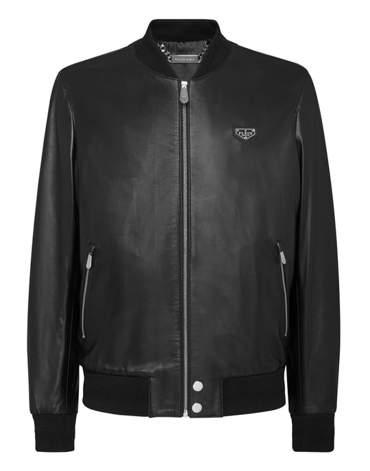 Bomber De Cuero Iconic Plein - Image 1