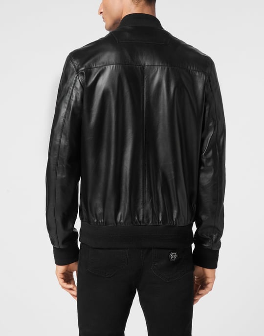 Bomber De Cuero Iconic Plein - Image 4