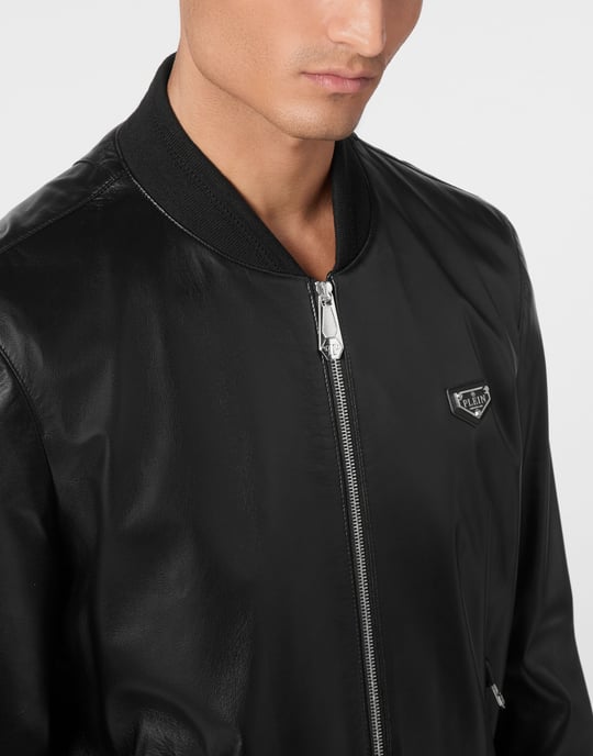 Bomber De Cuero Iconic Plein - Image 5