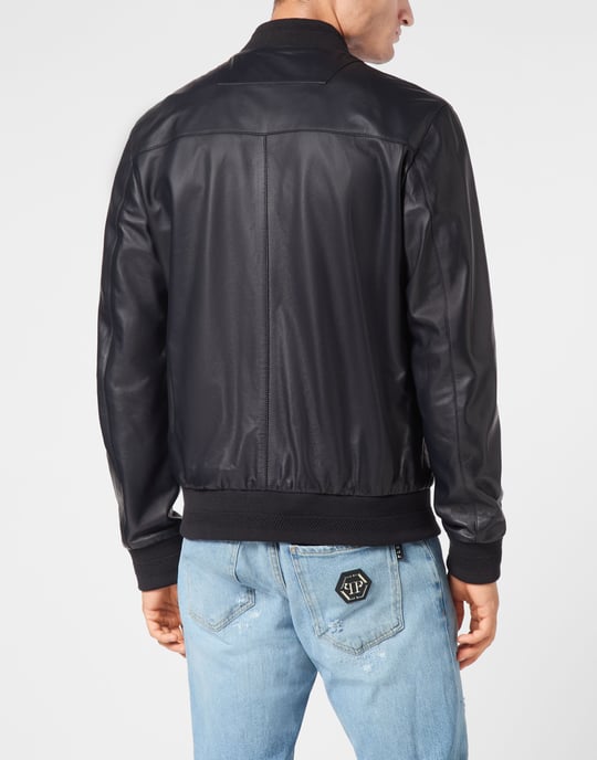 Bomber De Cuero Iconic Plein - Image 4