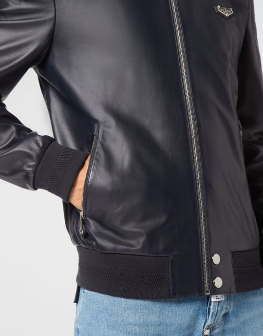 Bomber De Cuero Iconic Plein - Image 5
