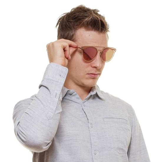 Gafas de sol de metal y plástico rosa dorado Police - Image 4