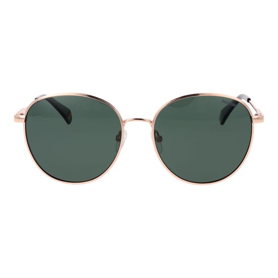 Gafas de sol metálicas Polaroid en oro rosa - Image 2