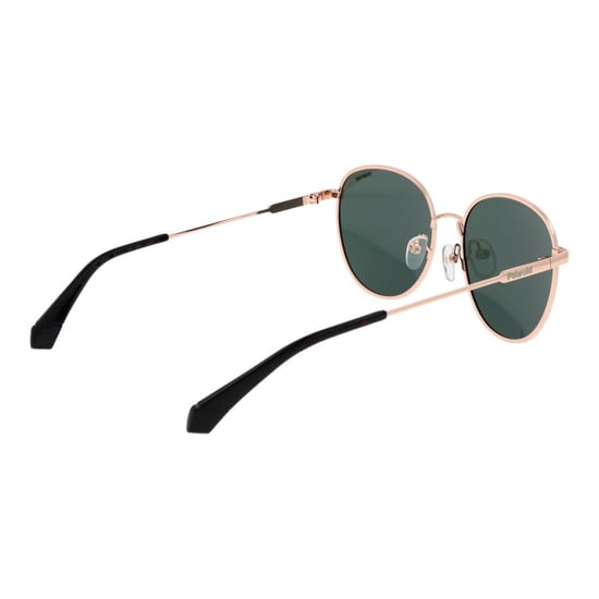 Gafas de sol metálicas Polaroid en oro rosa - Image 3