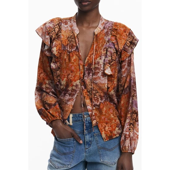 Camisa de mujer Desigual Arancione en viscosa - Image 1