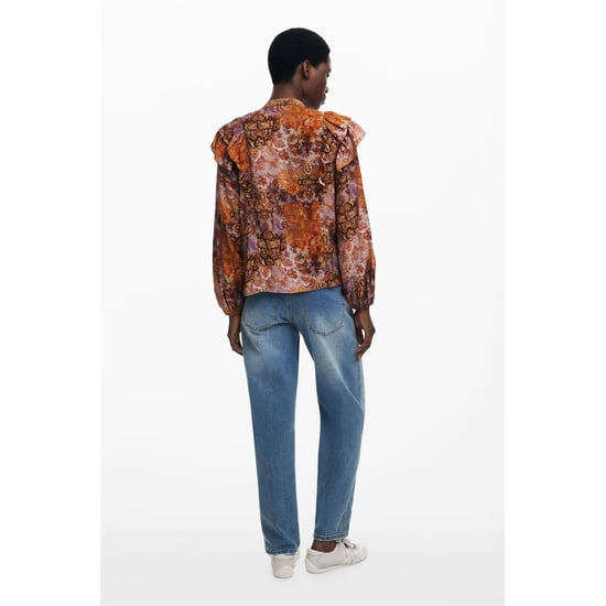 Camisa de mujer Desigual Arancione en viscosa - Image 2