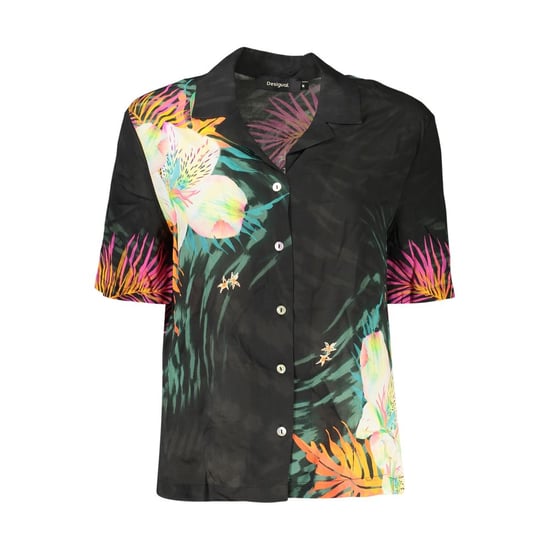 Camisa de mujer de viscosa negra Desigual - Image 1
