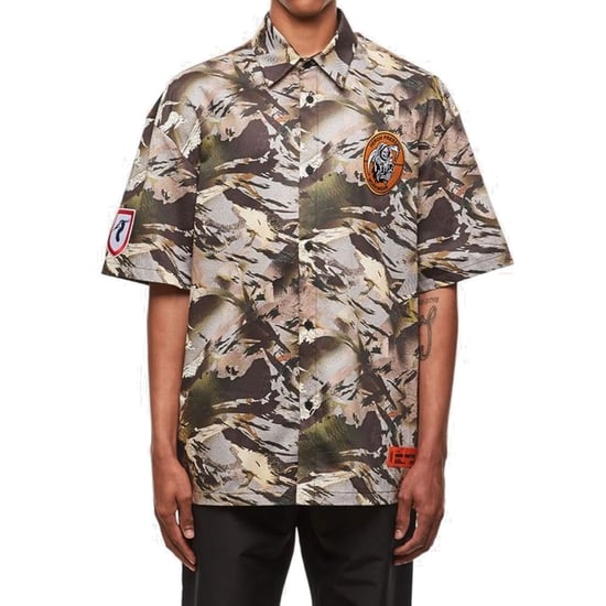Camisa de patrón bicolor de algodón Heron Preston - Image 2