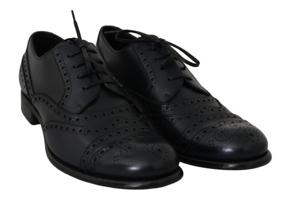 Zapatos de vestir Oxford de piel azul oscuro con ala de Dolce & Gabbana - Image 2