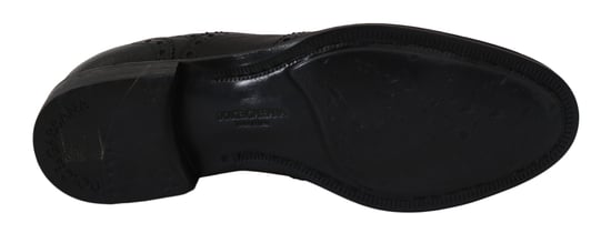Zapatos de vestir Oxford de piel azul con alas de Dolce & Gabbana - Image 5