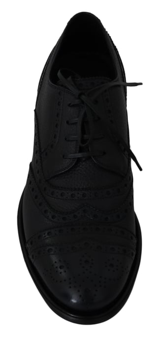 Zapatos de vestir Oxford de piel azul con alas de Dolce & Gabbana - Image 6