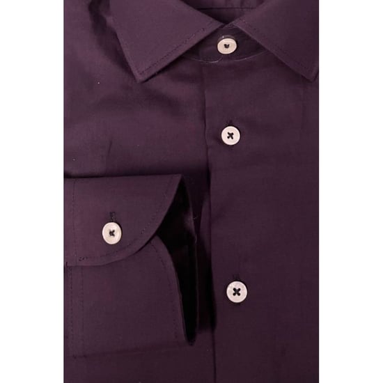 Camisa de Hombre Baldinini Trend Morada de Algodón - Image 4