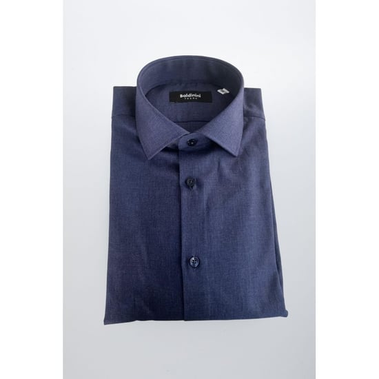 Camisa de Hombre Baldinini Trend Azul de Algodón - Image 1