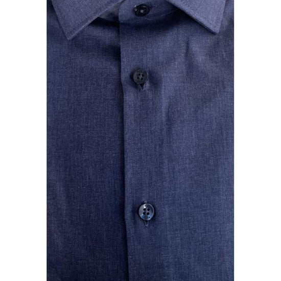 Camisa de Hombre Baldinini Trend Azul de Algodón - Image 3