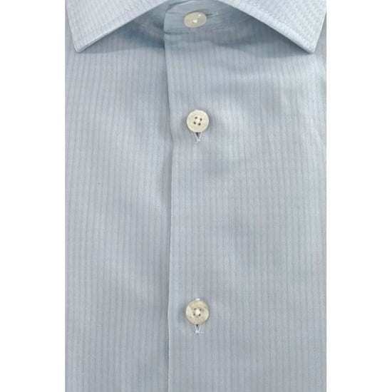 Camisa de Hombre Baldinini Trend Azul Claro de Algodón - Image 3