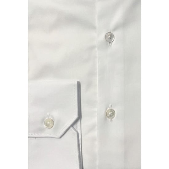 Camisa de Hombre de Algodón Blanco Bagutta - Image 4