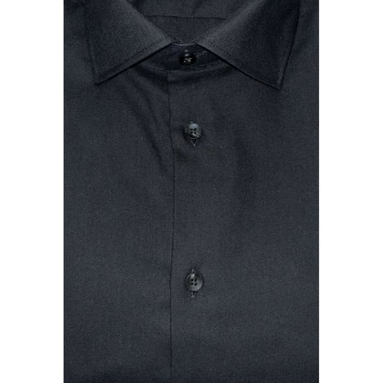 Camisa de Hombre de Algodón Negra Baldinini Trend - Image 3