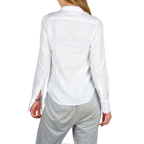 Camisa de vestir blanca de algodón hecha en Italia - Image 3