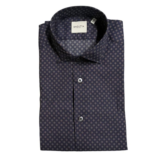 Camisa de Hombre Slim Fit de Algodón Azul Bagutta - Image 1