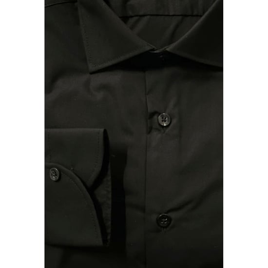 Camisa de Hombre de Algodón Negra Baldinini Trend - Image 4