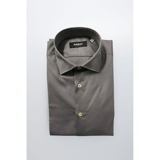 Camisa de Hombre de Algodón Gris Baldinini Trend - Image 1