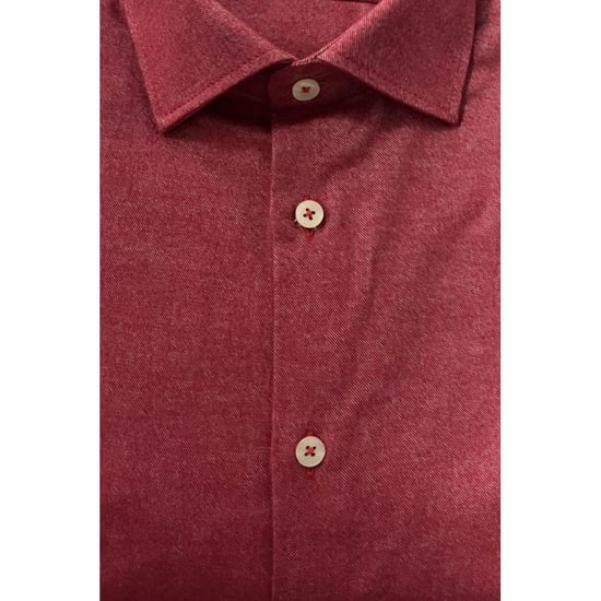 Camisa de Hombre de Algodón Rojo Baldinini Trend - Image 3
