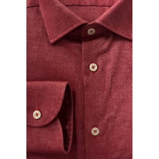 Camisa de Hombre de Algodón Rojo Baldinini Trend - Image 4