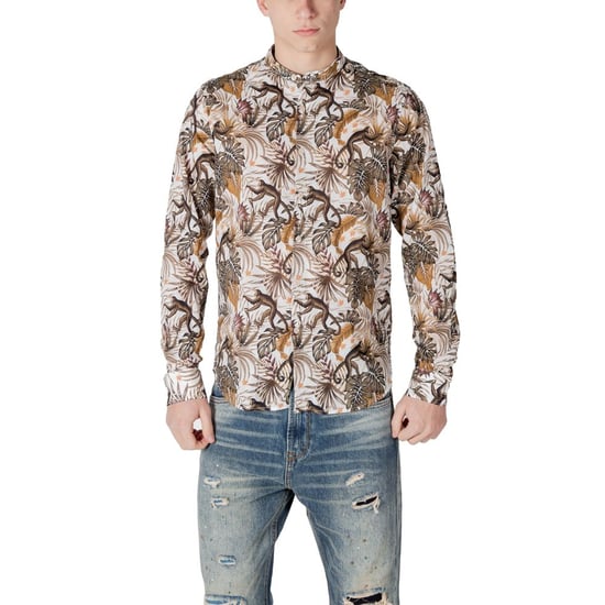 Camisa de Algodón de Patrón Multicolor Gianni Lupo - Image 1