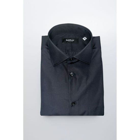 Camisa de Hombre Negra de Algodón Baldinini Trend - Image 1