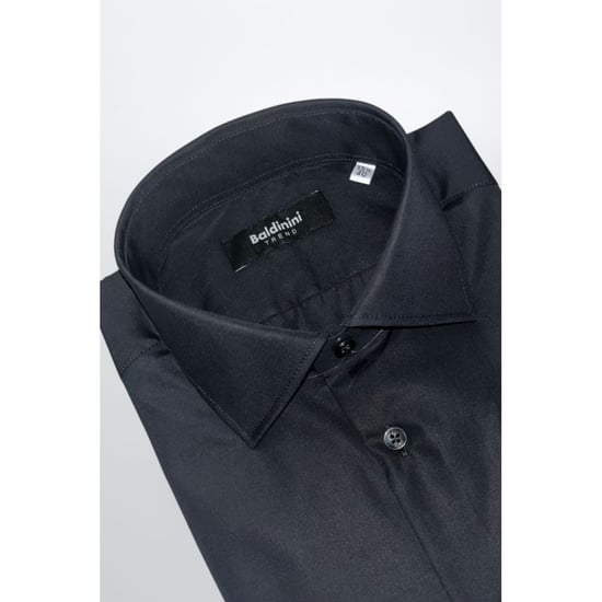 Camisa de Hombre Negra de Algodón Baldinini Trend - Image 2